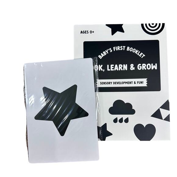 Baby's first sensory development book flash cards sturdy durable look learn play - Picture 1 of 3